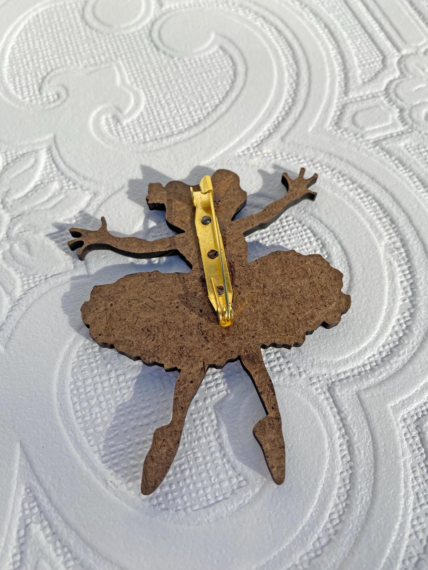 Ballerina Frog Brooch ~ Gift for Frog Lover, Collector ~ Pink Ballet Tutu and Toe Shoes