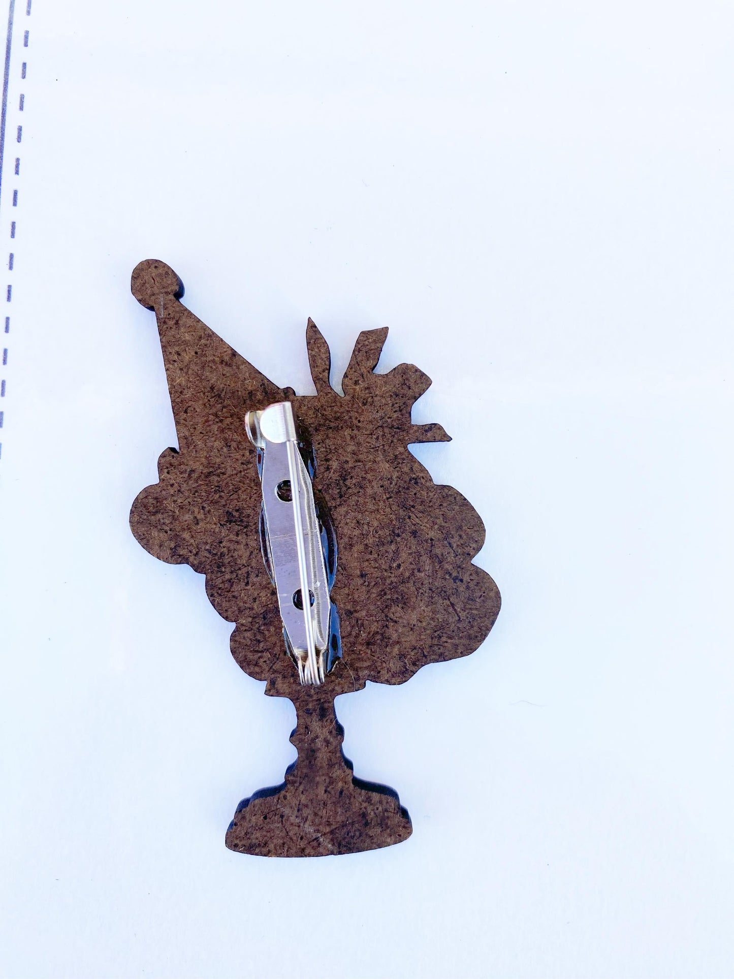 Quirky Doll Head Birthday Girl Brooch - For the Birthday Girl! Laser Cut Wood with Sublimated Design on top for Durability.