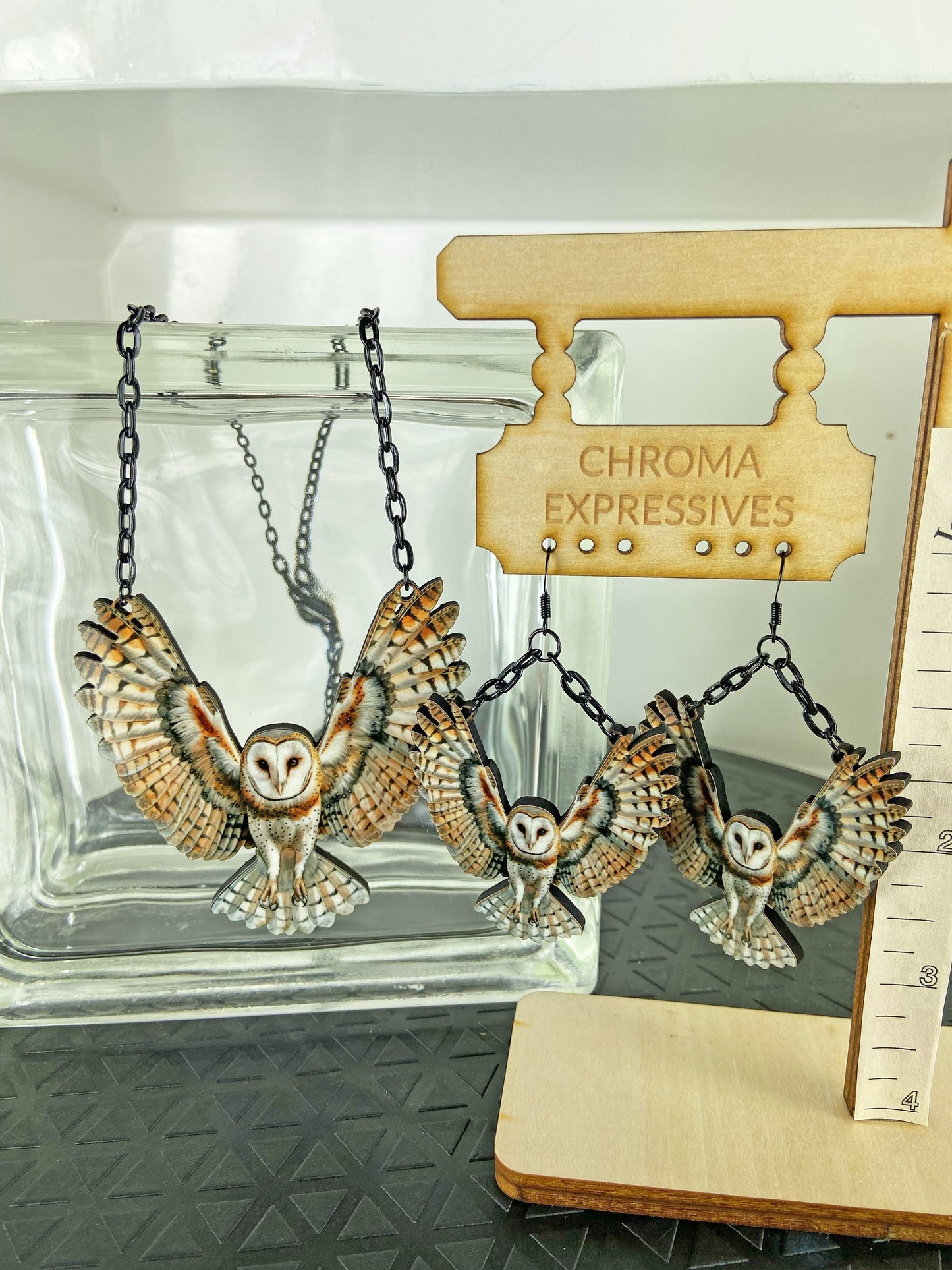 Beautiful Barn Owl Nature Necklace ~ Nature, Bird Lover Gift, Laser Cut, Illustrated Image Unique to our Shop, Woodland Creatures Gift