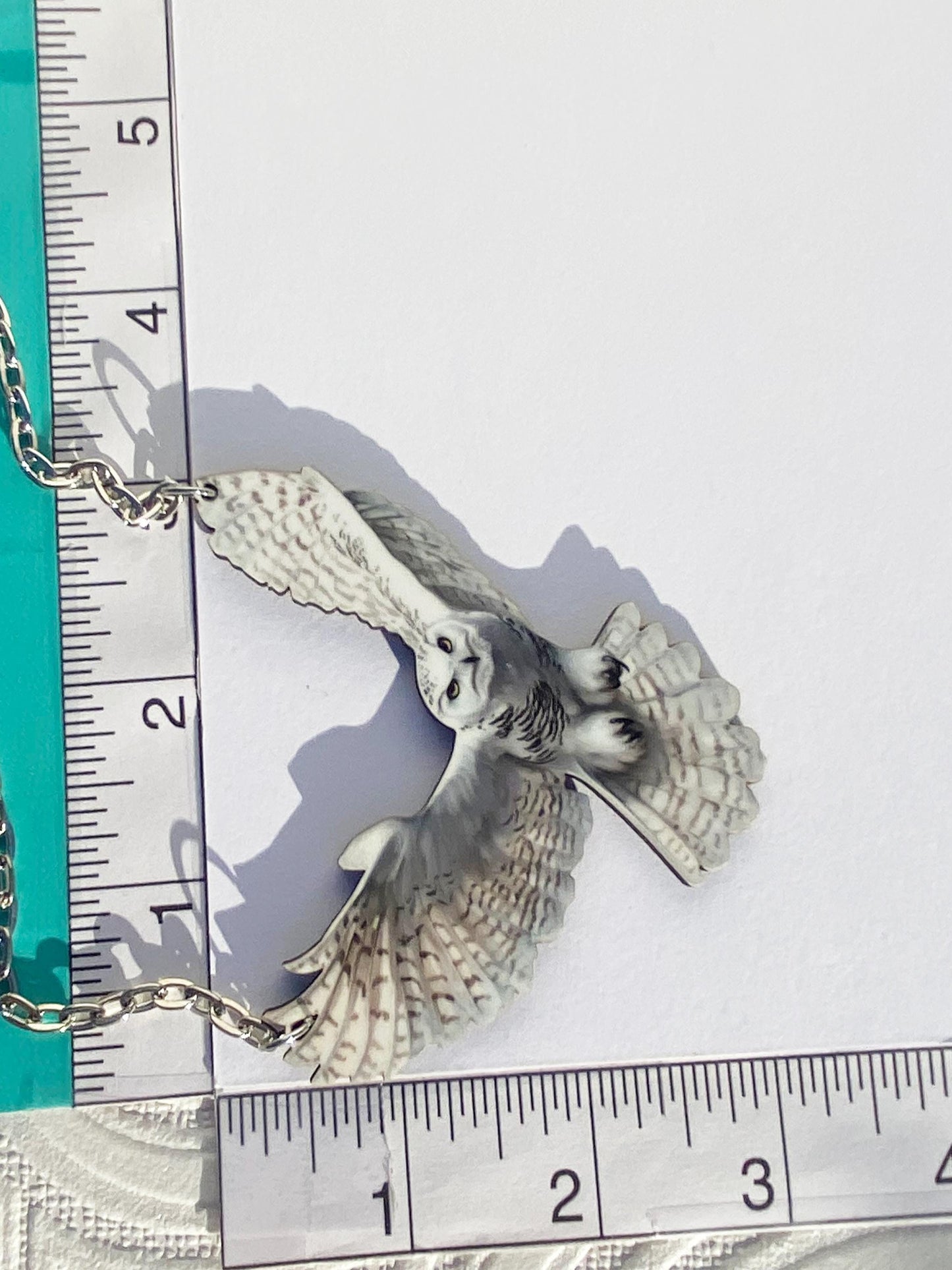 Beautiful Majestic White Owl Nature Necklace ~ Nature, Bird Lover Gift, Laser Cut, Illustrated Image Unique to our Shop, Woodland Creatures