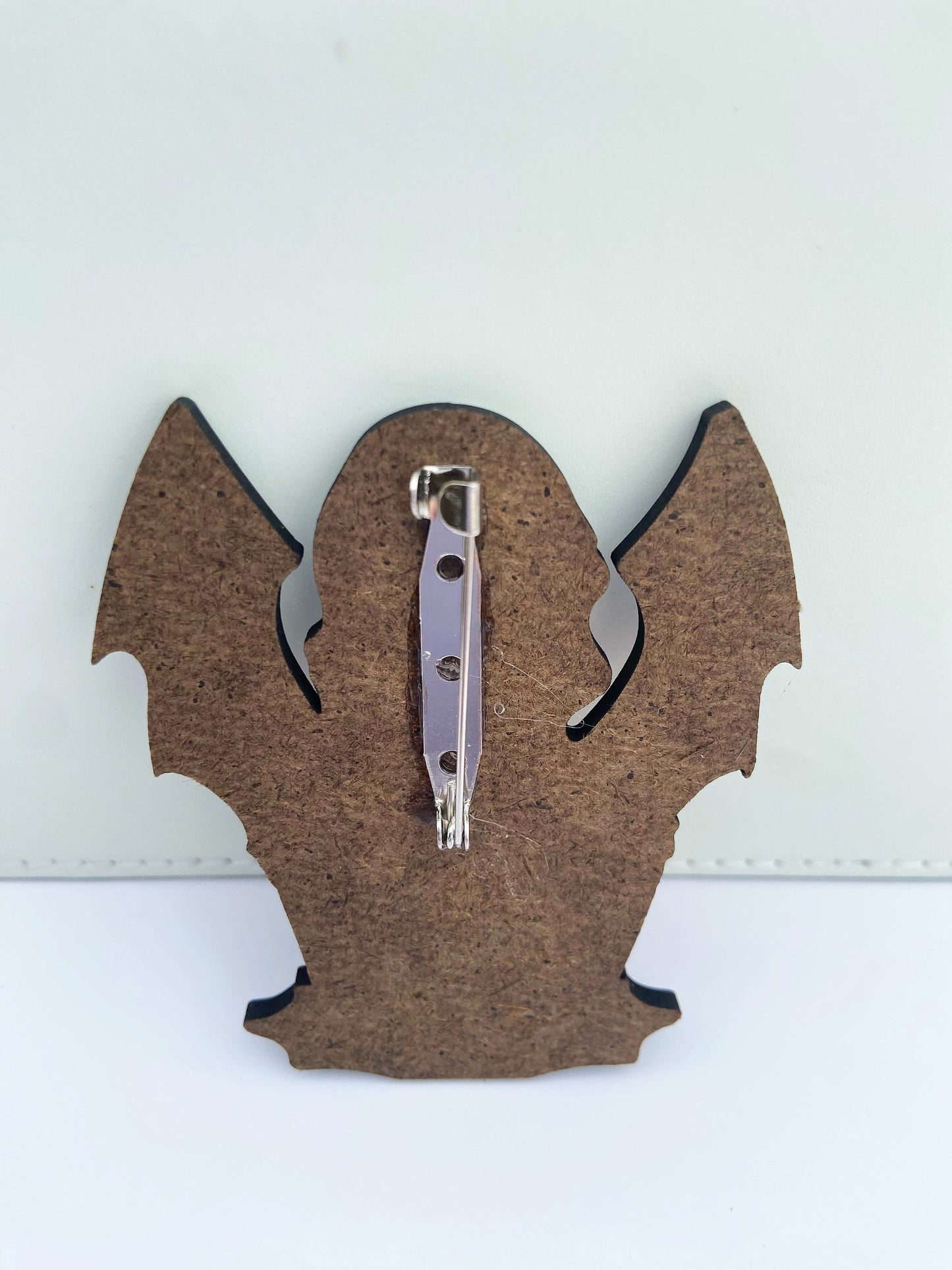 Illustration Art Bat Necklace, Earrings or Brooch ~ Bat Woman / Girl, Creature of the Night ~ Blue and Pinks, Great Gift Idea