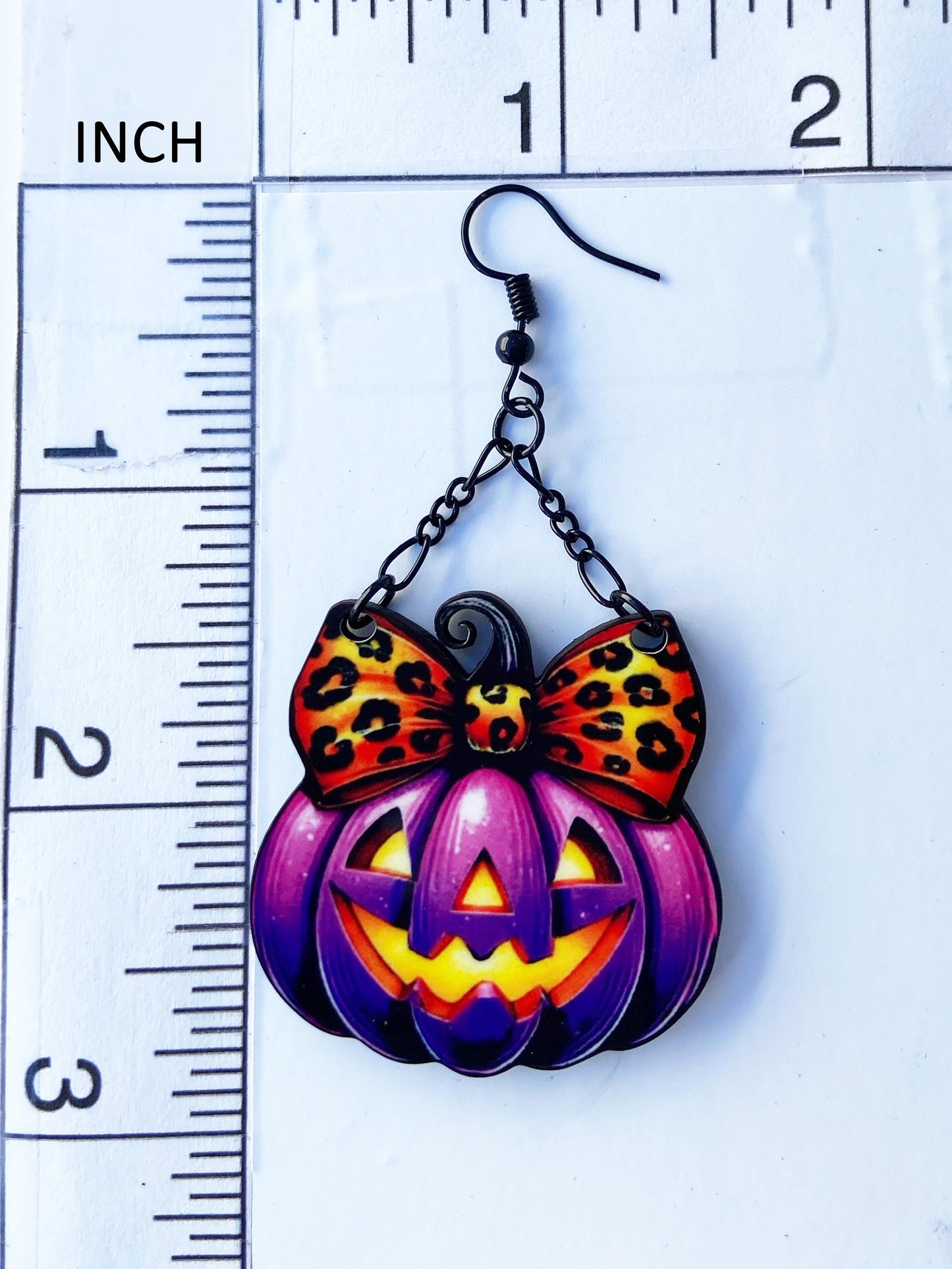 Purple Pumpkin Brooch, Necklace or Earrings, Halloween Jewelry, Spooky Earrings, Wearable Art, Gift for Halloween Lover