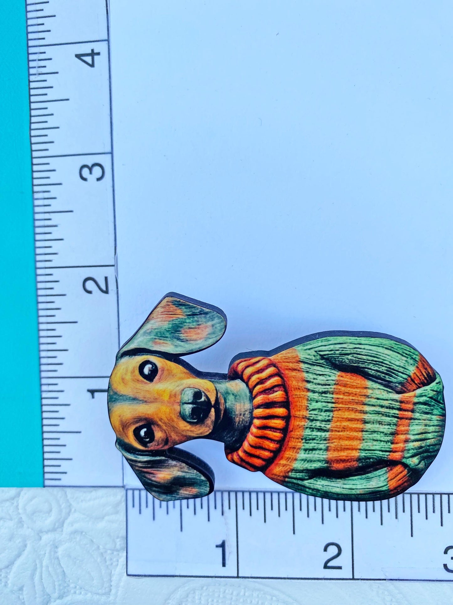 Good Boy Dachshund Brooch ~ Sweater Wearing Weiner dog, Dachshund Lover Gift Idea