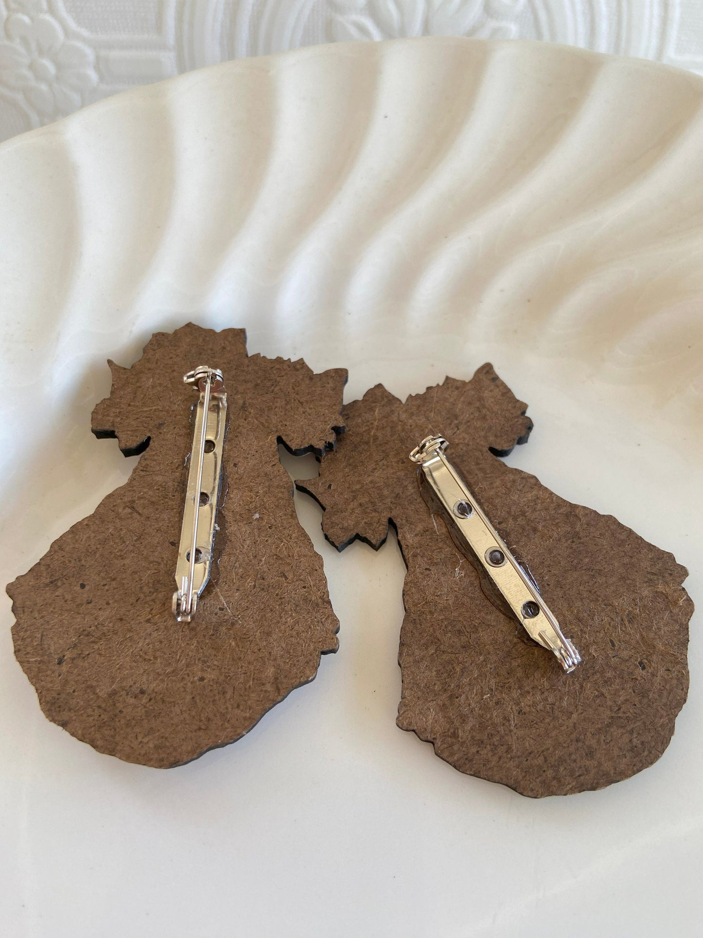 Handcrafted Brooch / Pin, Your Choice of Sweet Pig With or Without Rhinestone Bow, Illustration Jewelry, Laser Cut Wood, Sublimated Image