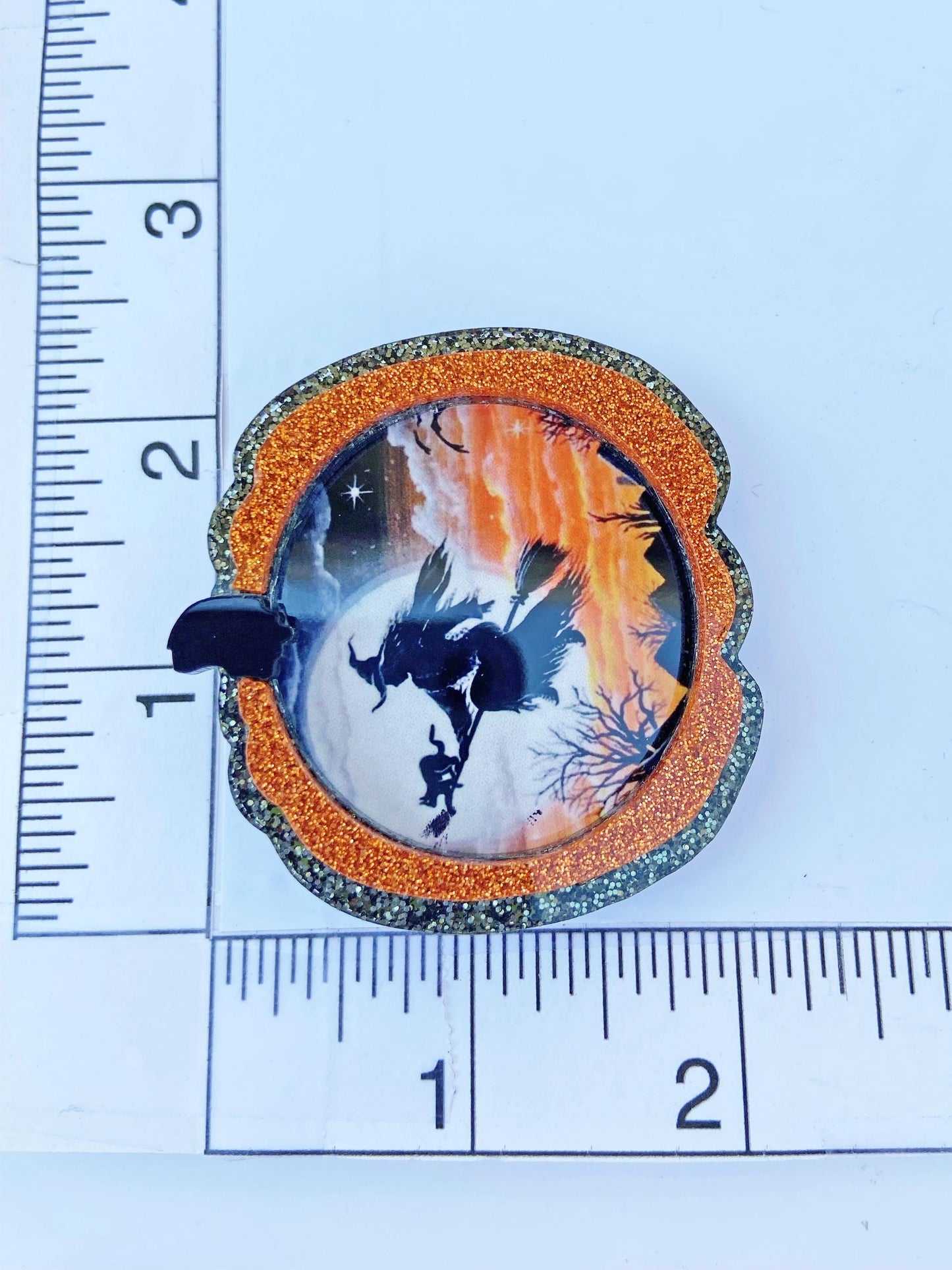 Choose Necklace or Brooch Pumpkin Shaped Halloween, Fall / Autumn Illustration ~ Witch Theme or Pumpkin Theme, Spooky Season Jewelry