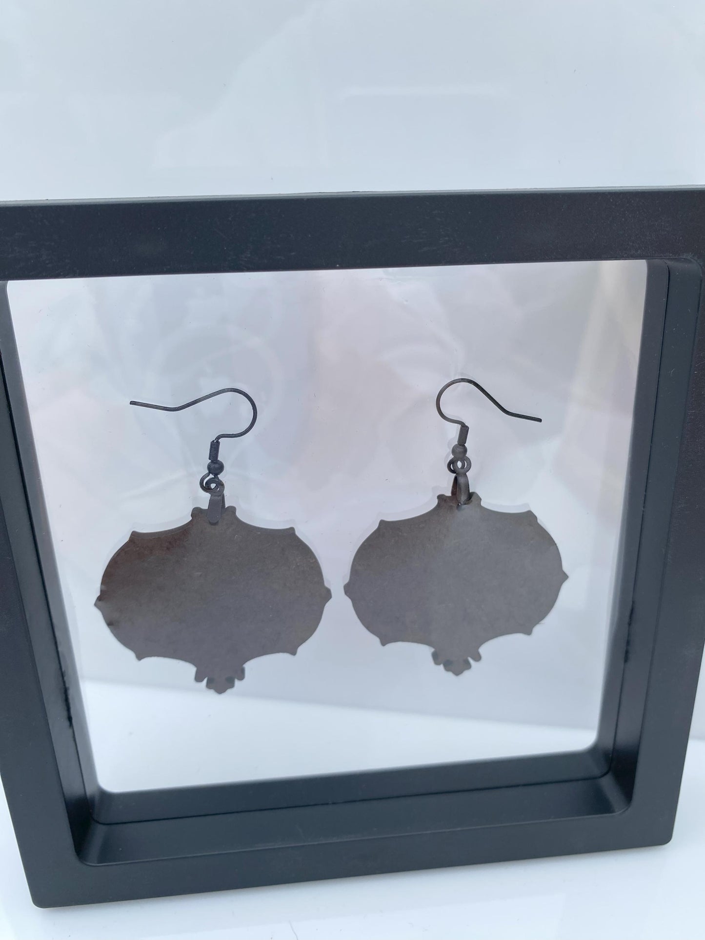 All-Seeing Eye Earrings – Sublimated Laser Cut Wood | Gothic Jewelry for the Mystical & Macabre