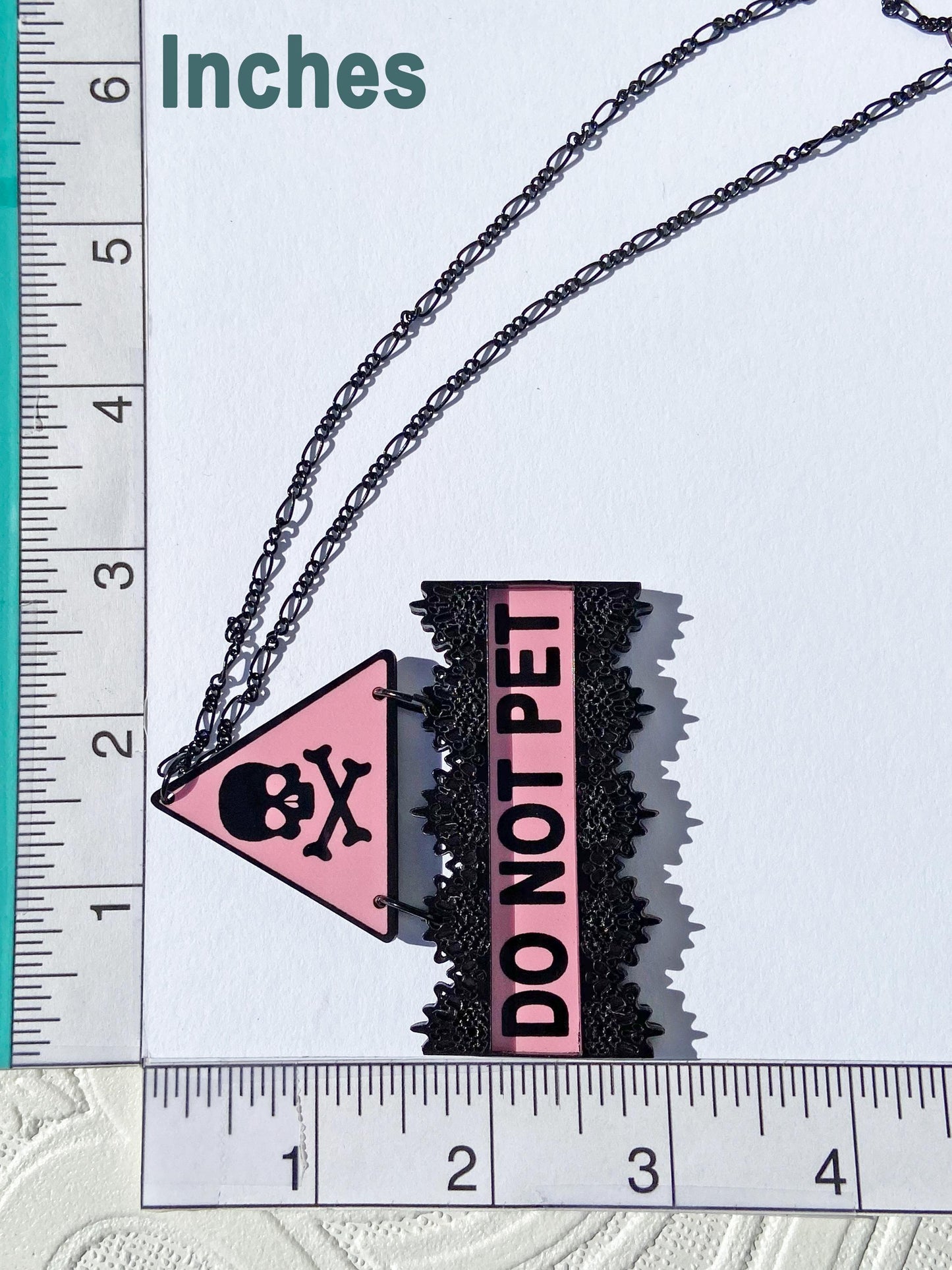 Dramatic Signage Necklace or Brooch for your Costume or Just to Make a Message Clear, Do Not Pet, Fun Conversation Starter, Gift Idea