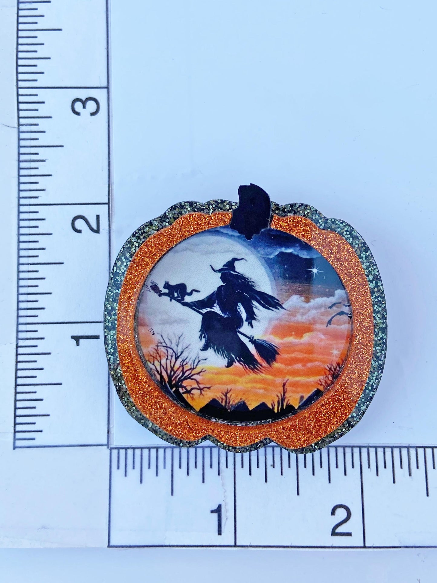Choose Necklace or Brooch Pumpkin Shaped Halloween, Fall / Autumn Illustration ~ Witch Theme or Pumpkin Theme, Spooky Season Jewelry